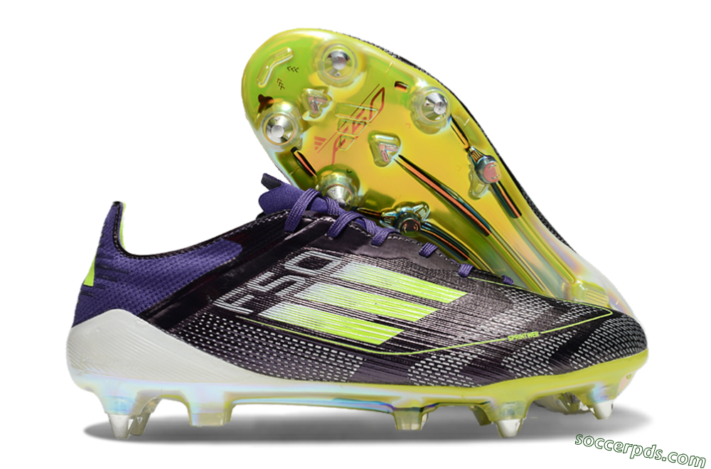 Adidas F50 Elite SG Low-Tops Football Boots - Purple/Yellow/White 1