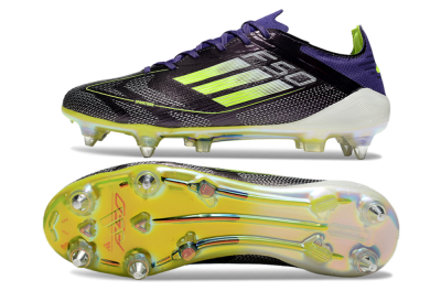 Adidas F50 Elite SG Low-Tops Football Boots - Purple/Yellow/White