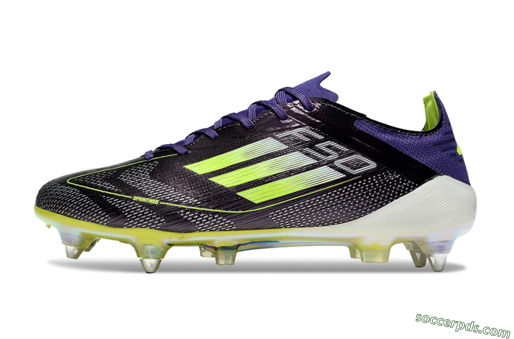 Adidas F50 Elite SG Low-Tops Football Boots - Purple/Yellow/White 2