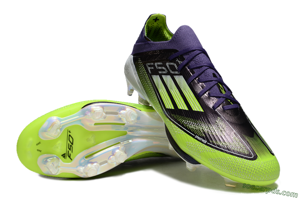 Adidas F50+ Lightstrike Pro FG Low-Tops Football Boots - Purple/Yellow/White 0