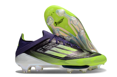 Adidas F50+ Lightstrike Pro FG Low-Tops Football Boots - Purple/Yellow/White