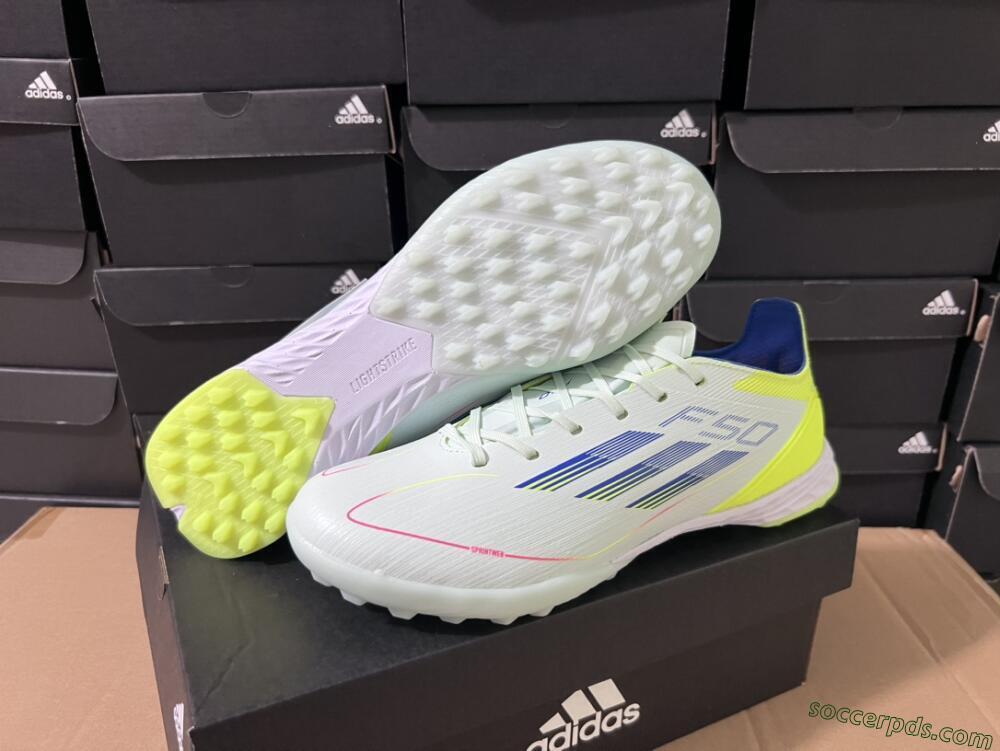 Adidas F50 Elite TF Low-Tops Football Shoes - Jade/Blue/Yellow