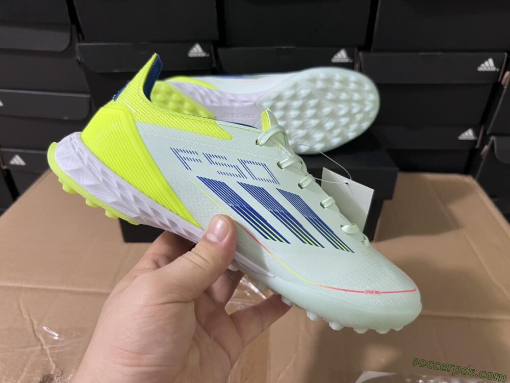 Adidas F50 Elite TF Low-Tops Football Shoes - Jade/Blue/Yellow