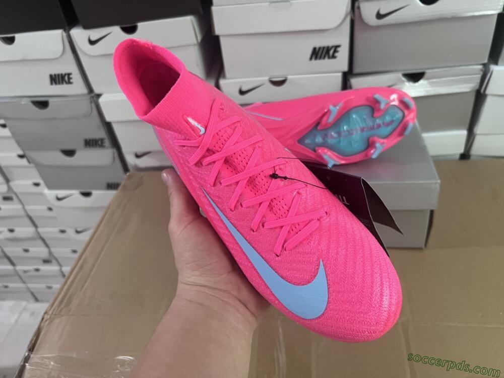 Nike Air Zoom Mercurial Superfly 16 Elite FG High-Tops Football Boots - Pink/Mint