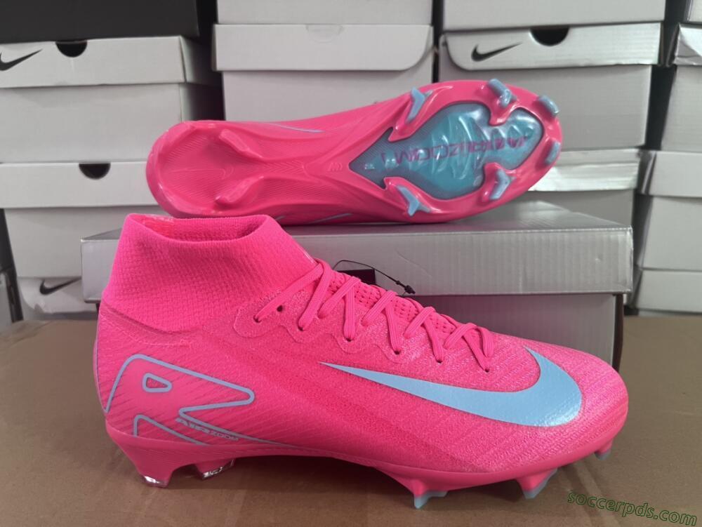 Nike Air Zoom Mercurial Superfly 16 Elite FG High-Tops Football Boots - Pink/Mint