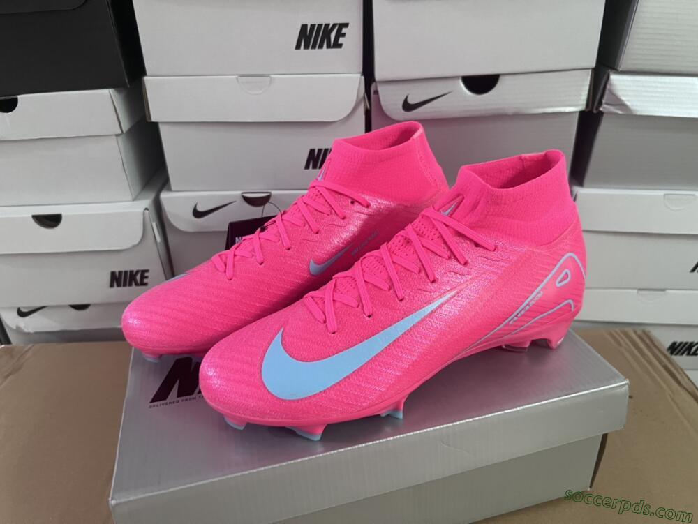 Nike Air Zoom Mercurial Superfly 16 Elite FG High-Tops Football Boots - Pink/Mint