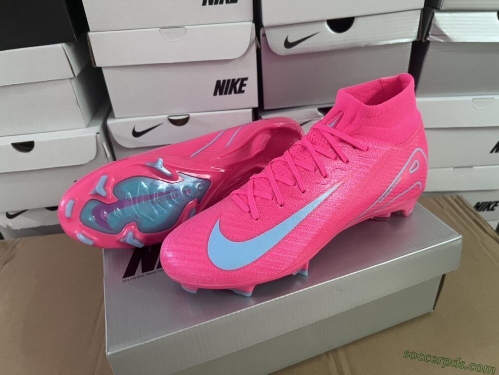 Nike Air Zoom Mercurial Superfly 16 Elite FG High-Tops Football Boots - Pink/Mint