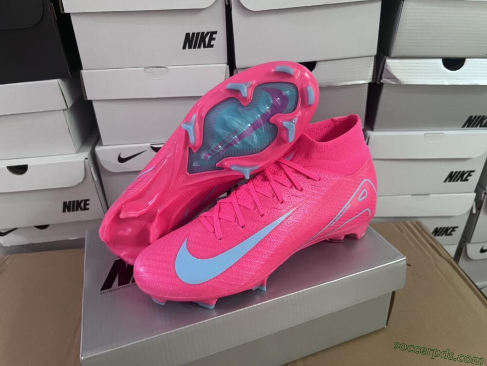 Nike Air Zoom Mercurial Superfly 16 Elite FG High-Tops Football Boots - Pink/Mint