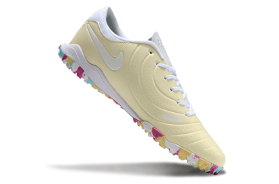 Nike Tiempo Legend 10 Pro TF Low-Tops Football Shoes - Beige/White/Rainbow