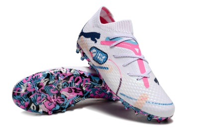 Puma Future Ultimate MG Low-Tops Football Boots - White/Blue/Pink