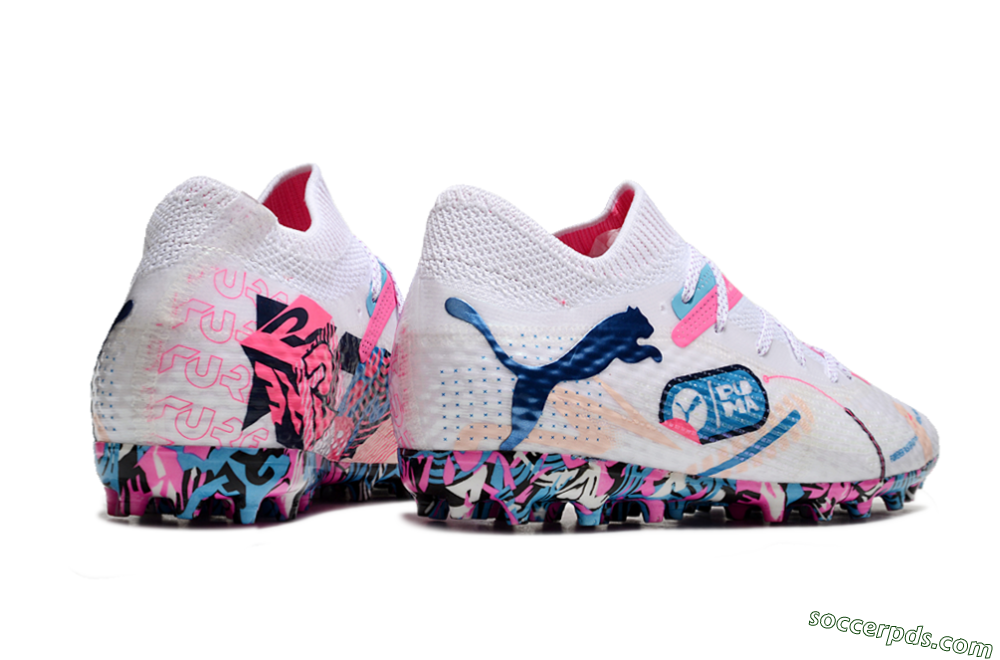 Puma Future Ultimate MG Low-Tops Football Boots - White/Blue/Pink 6