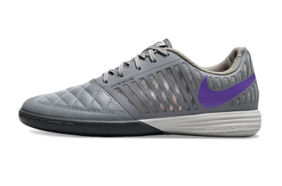 Nike Lunar Gato 2 IC Low-Tops Football Shoes - Grey/Purple/White