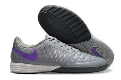 Nike Lunar Gato 2 IC Low-Tops Football Shoes - Grey/Purple/White