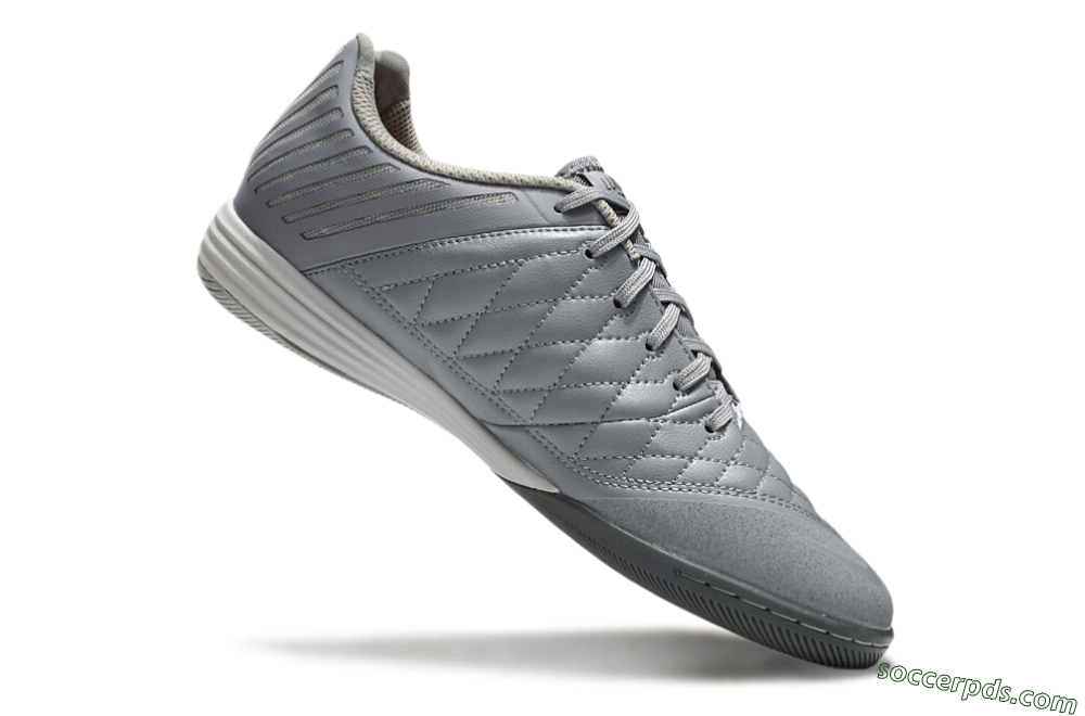 Nike Lunar Gato 2 IC Low-Tops Football Shoes - Grey/Purple/White 4