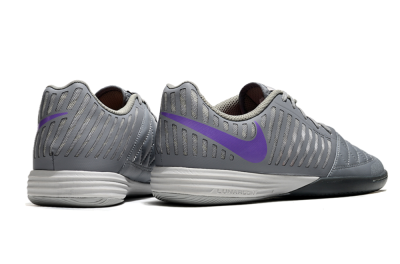Nike Lunar Gato 2 IC Low-Tops Football Shoes - Grey/Purple/White