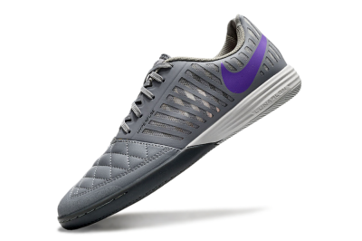 Nike Lunar Gato 2 IC Low-Tops Football Shoes - Grey/Purple/White