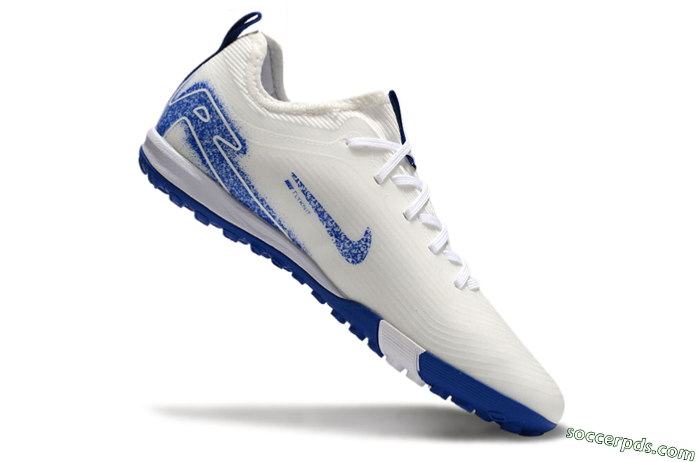 Nike Air Zoom Mercurial Vapor 16 Pro TF Low-Tops Football Shoes - White/Blue 5