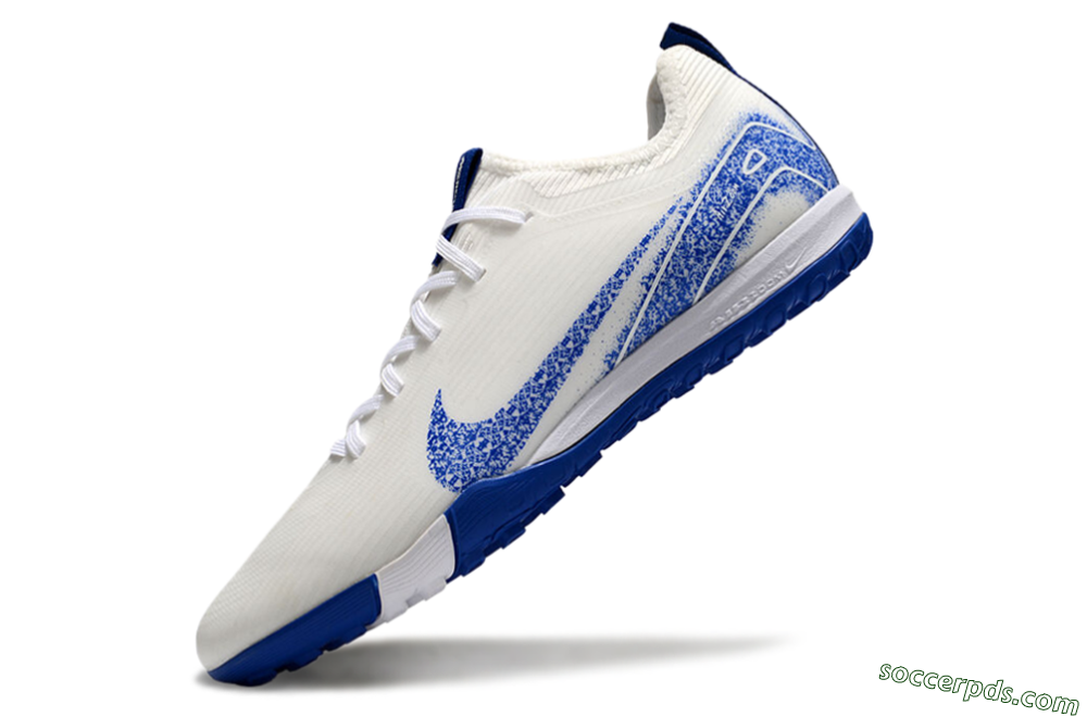 Nike Air Zoom Mercurial Vapor 16 Pro TF Low-Tops Football Shoes - White/Blue 6