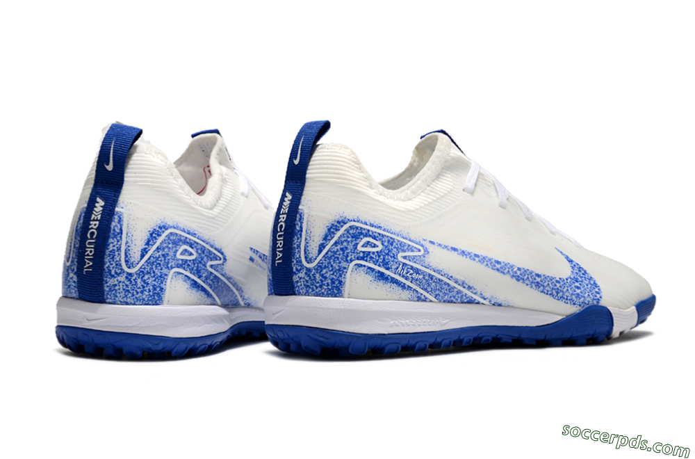 Nike Air Zoom Mercurial Vapor 16 Pro TF Low-Tops Football Shoes - White/Blue 7