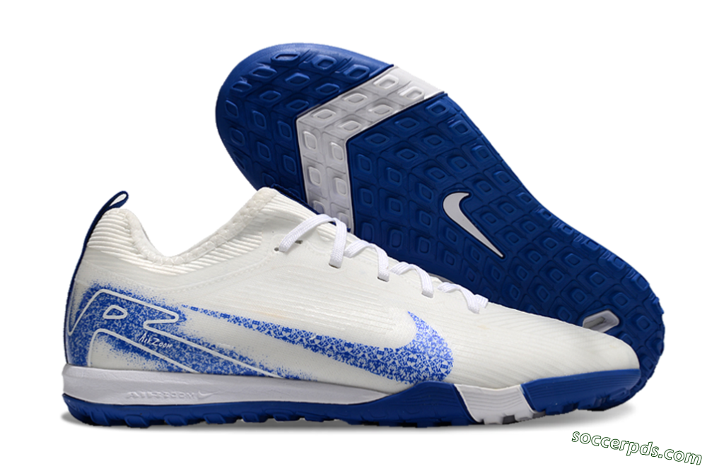 Nike Air Zoom Mercurial Vapor 16 Pro TF Low-Tops Football Shoes - White/Blue 1