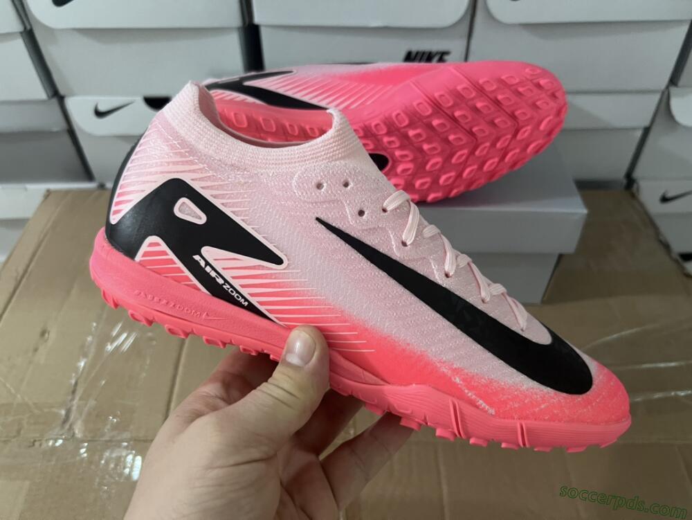 Nike Air Zoom Mercurial Vapor 16 Elite TF Low-Tops Football Shoes - Pink/White