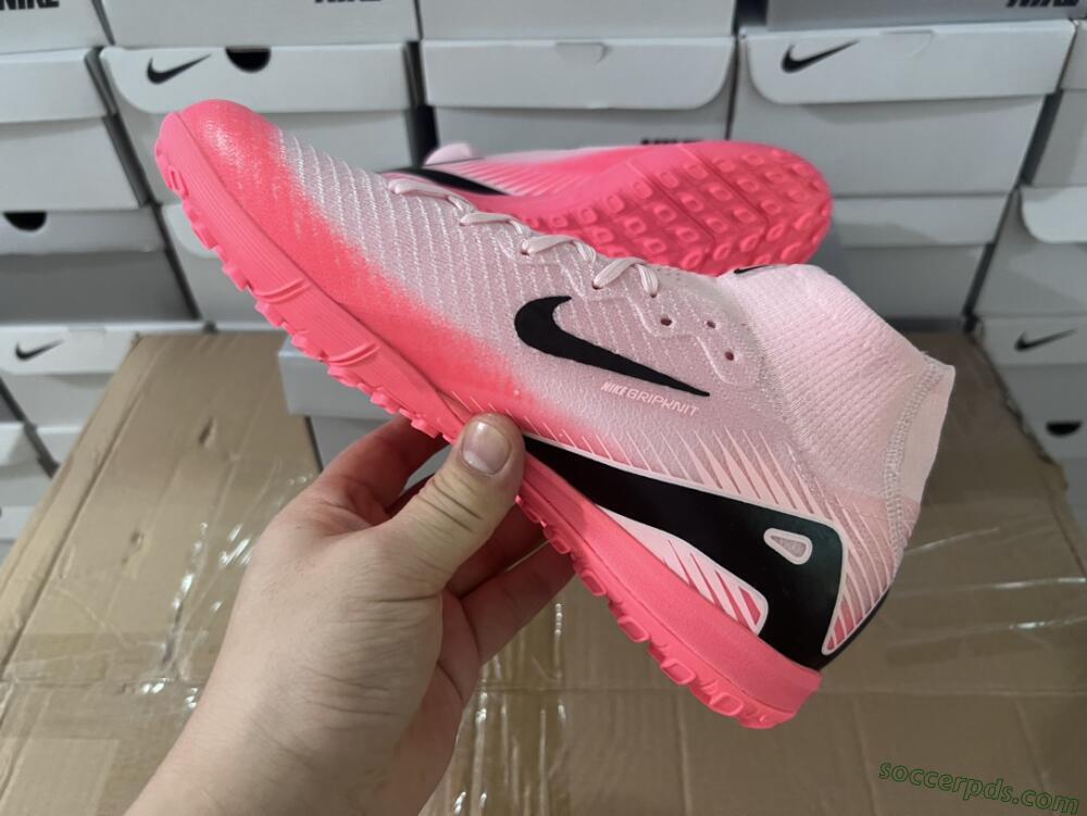 Nike Air Zoom Mercurial Superfly 10 Elite TF High-Tops Football Shoes - Pink/Black