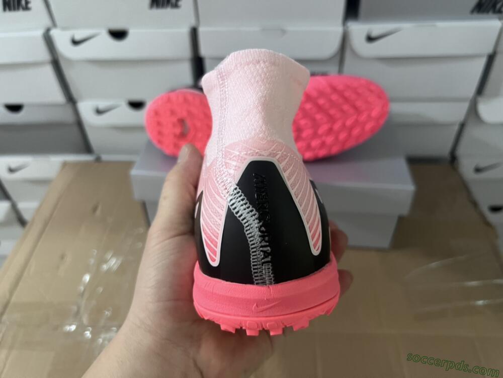 Nike Air Zoom Mercurial Superfly 10 Elite TF High-Tops Football Shoes - Pink/Black