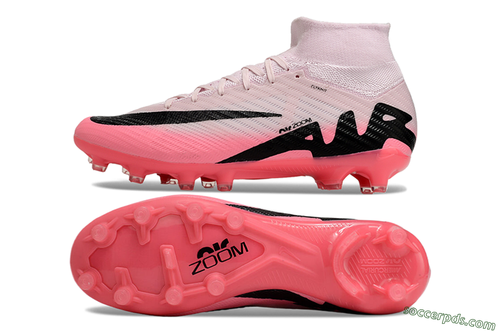 Nike Air Zoom Mercurial Superfly 9 Elite AG High-Tops Football Boots - Pink/Red/Black 0