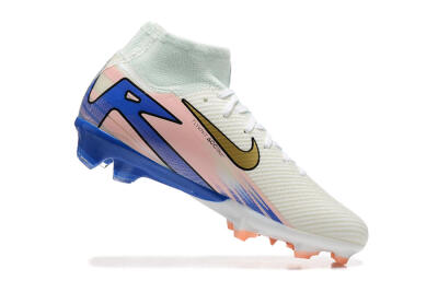 Nike Air Zoom Mercurial Superfly 10 Elite FG High-Tops Football Boots - White/Gold/Blue/Pink