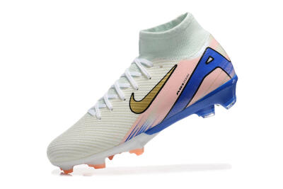 Nike Air Zoom Mercurial Superfly 10 Elite FG High-Tops Football Boots - White/Gold/Blue/Pink