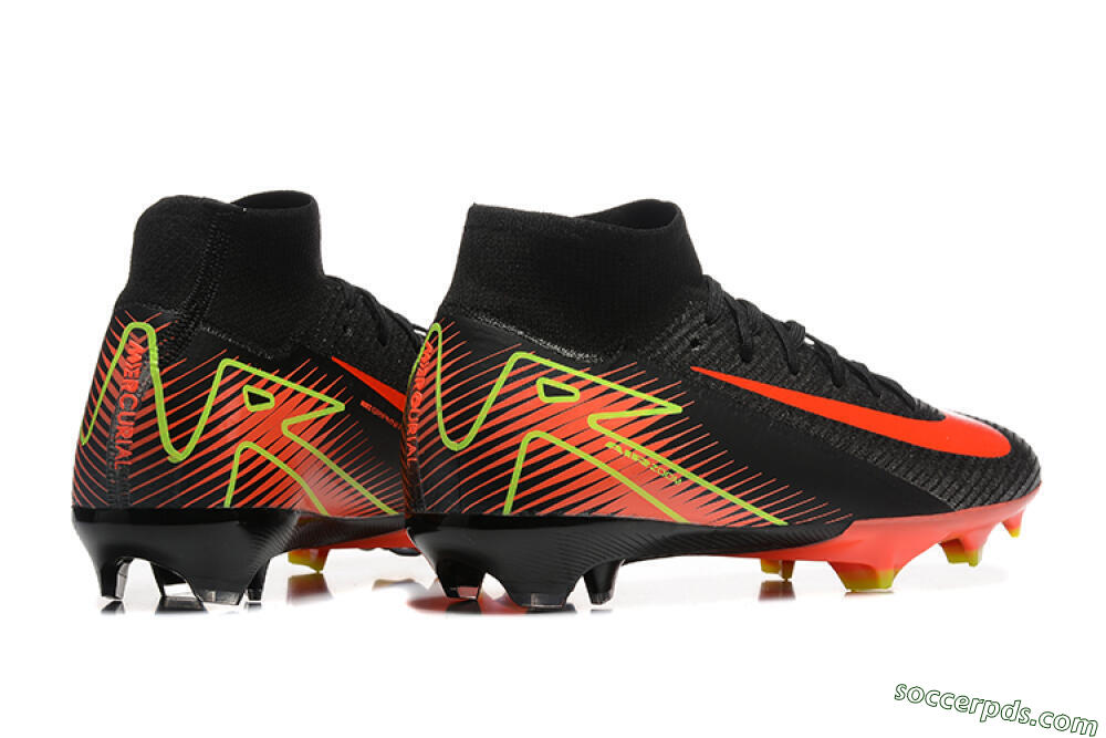 Nike Air Zoom Mercurial Superfly 10 Elite FG High-Tops Football Boots - Black/Red/Yellow 6