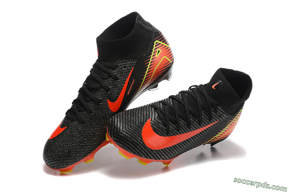 Nike Air Zoom Mercurial Superfly 10 Elite FG High-Tops Football Boots - Black/Red/Yellow 3