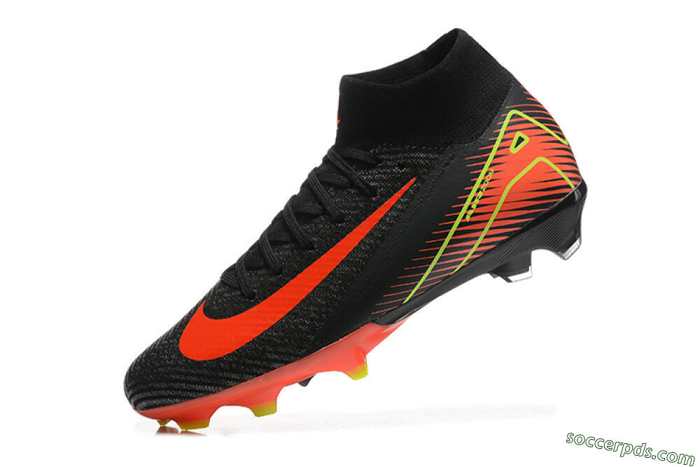 Nike Air Zoom Mercurial Superfly 10 Elite FG High-Tops Football Boots - Black/Red/Yellow 5