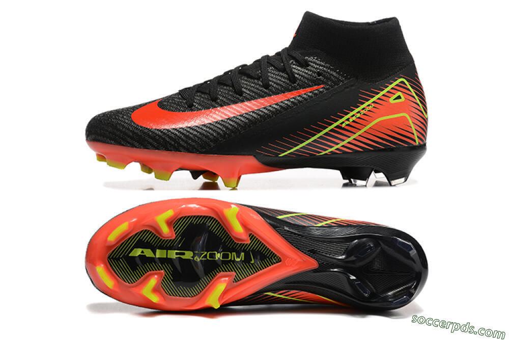 Nike Air Zoom Mercurial Superfly 10 Elite FG High-Tops Football Boots - Black/Red/Yellow 0