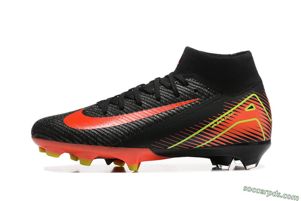 Nike Air Zoom Mercurial Superfly 10 Elite FG High-Tops Football Boots - Black/Red/Yellow 2