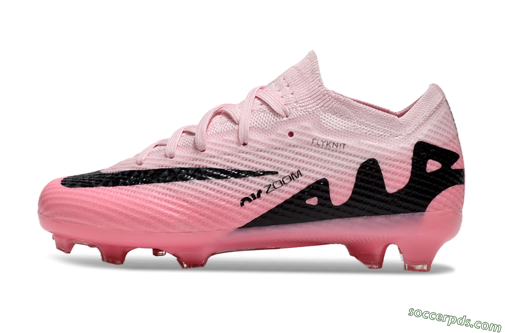 Kids Nike Air Zoom Mercurial Vapor 15 Elite FG Low-Tops Football Boots - Pink/Black 2