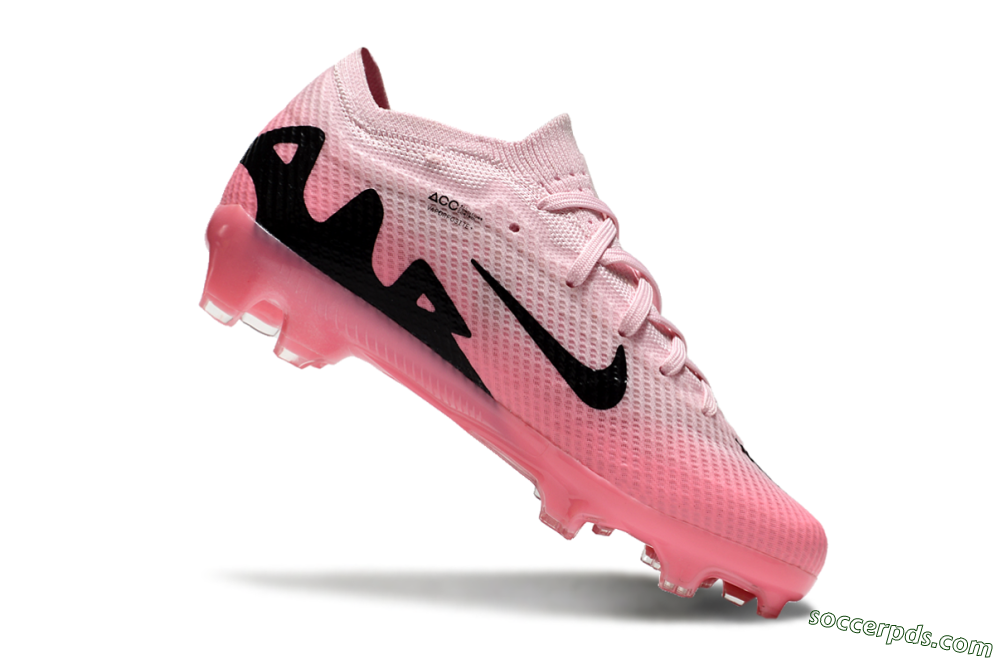 Kids Nike Air Zoom Mercurial Vapor 15 Elite FG Low-Tops Football Boots - Pink/Black 4