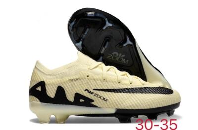 Kids Nike Air Zoom Mercurial Vapor 15 Elite FG Low-Tops Football Boots - Beige/Black