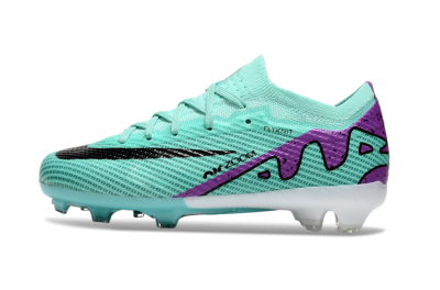 Kids Nike Air Zoom Mercurial Vapor 15 Elite FG Low-Tops Football Boots - Jade/Purple/Black
