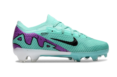 Kids Nike Air Zoom Mercurial Vapor 15 Elite FG Low-Tops Football Boots - Jade/Purple/Black