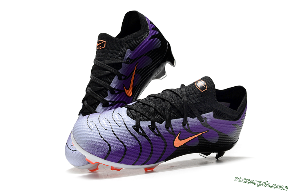 Kids Nike Air Zoom Mercurial Vapor 15 Elite FG Low-Tops Football Boots - Purple/Orange/Black 3