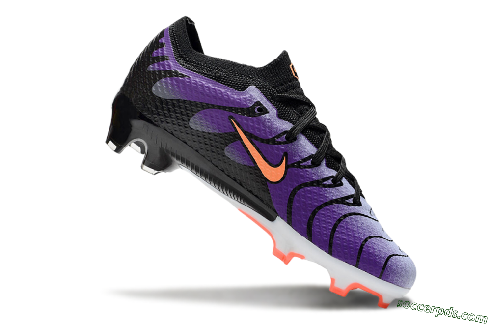 Kids Nike Air Zoom Mercurial Vapor 15 Elite FG Low-Tops Football Boots - Purple/Orange/Black 4