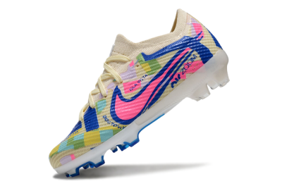 Kids Nike Air Zoom Mercurial Vapor 15 Elite FG Low-Tops Football Boots - Beige/Blue/Yellow/Pink
