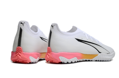 Puma Ultra Ultimate TF Low-Tops Football Shoes - White/Black/Yellow/Pink