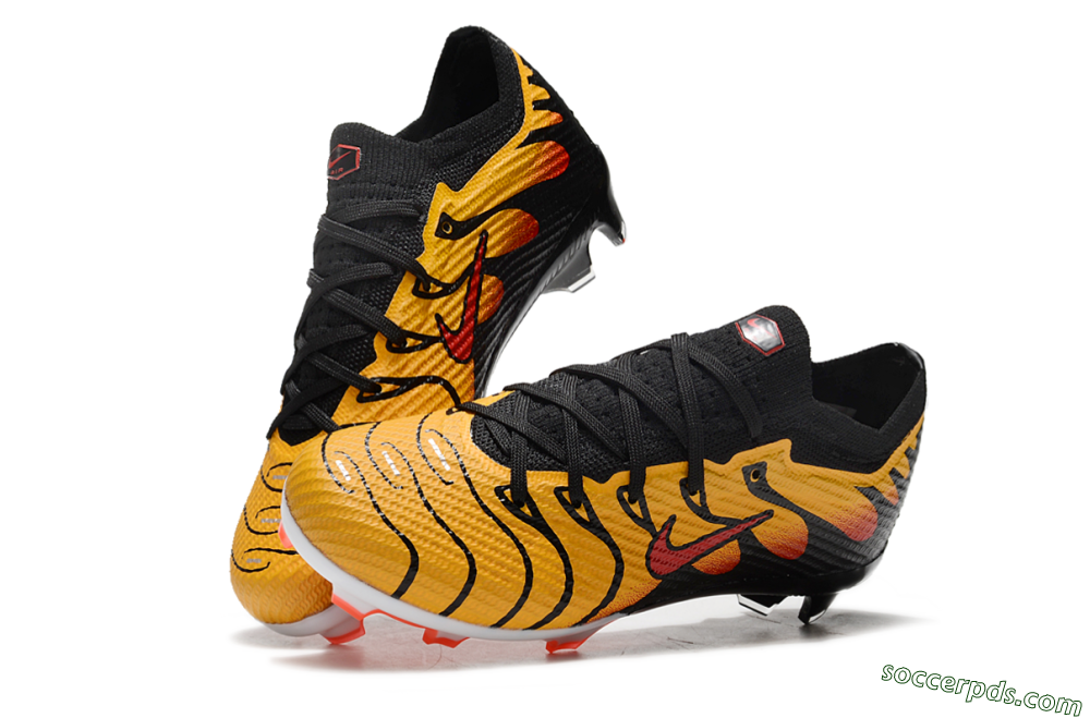 Kids Nike Air Zoom Mercurial Vapor 15 Elite FG Low-Tops Football Boots - Yellow/Black/Red 3