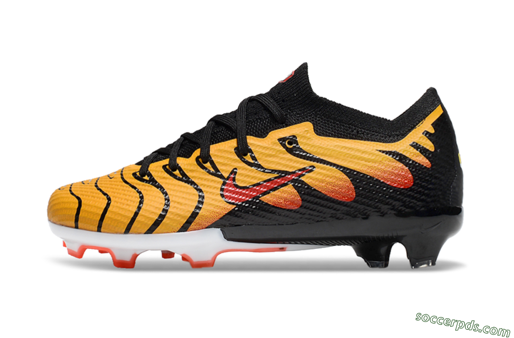 Kids Nike Air Zoom Mercurial Vapor 15 Elite FG Low-Tops Football Boots - Yellow/Black/Red 2
