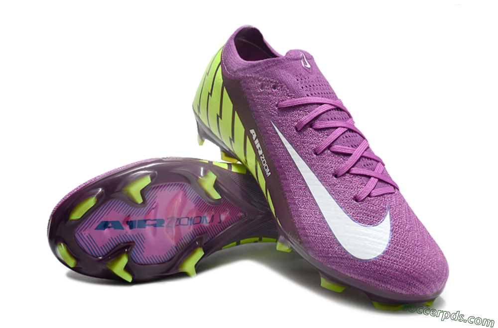Nike Air Zoom Mercurial Vapor 16 Elite FG Low-Tops Football Boots - Purple/White/Yellow/Brown 3