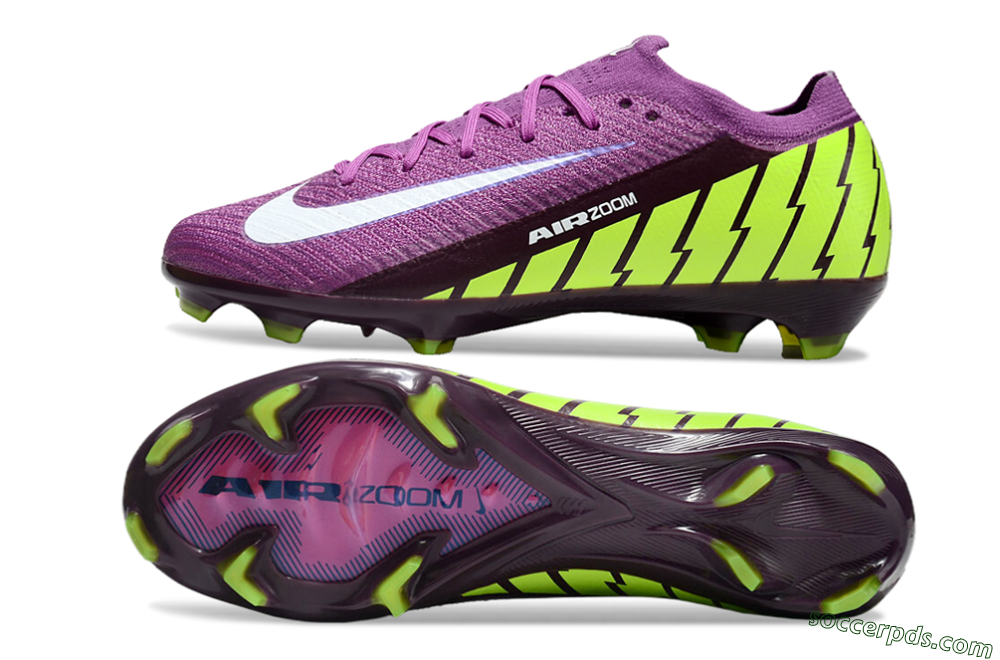 Nike Air Zoom Mercurial Vapor 16 Elite FG Low-Tops Football Boots - Purple/White/Yellow/Brown 0