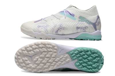 Puma Future Ultimate TF Low-Tops Football Shoes - Beige/Jade/Purple