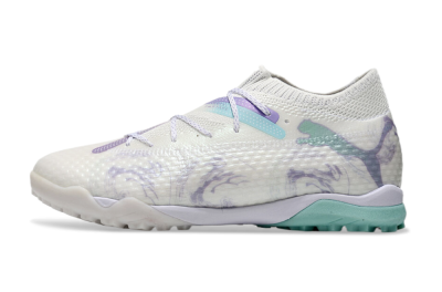 Puma Future Ultimate TF Low-Tops Football Shoes - Beige/Jade/Purple